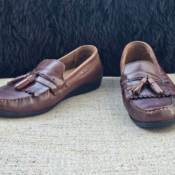 Dockers Men Brown Leather Upper Slip On Moccasin Shoes Size 9M main image 8